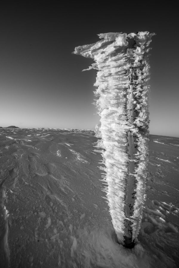 Poteau glacé par les éléments, Hotham, Australie