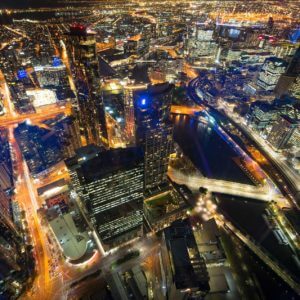 Vue de Melbourne en Australie depuis la Eureka Tower.