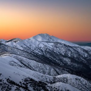 Le mont Feathertop à Hotham, Australie