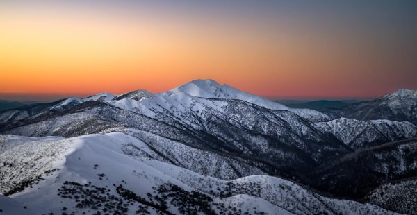 Le mont Feathertop à Hotham, Australie