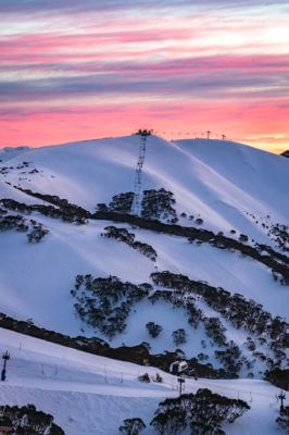 Lever de soleil à Hotham en Australie