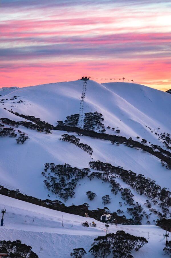 Lever de soleil à Hotham en Australie